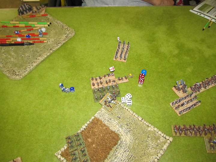 IMG_8429.JPG - Der Melee wird von den Ghilmanen 3:0 gewonnen! Die 9 reicht gerade! 9-1(hits per base)-1(2 Differenz)-1(disr)+1(rear)= 7.